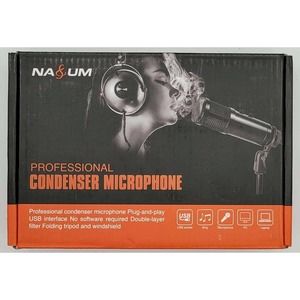 NASUM USB Microphone for Computer, Enhanced Condenser Microphone - Plug and Play